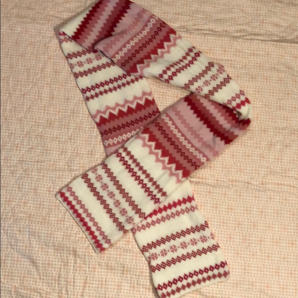 Pink and White Scarf